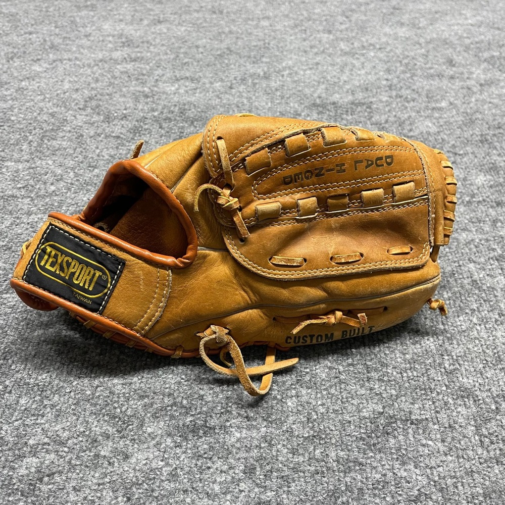 VTG Texsport Baseball Glove R-450 Right Hand Throw Top Grain Leather Dual Hinged